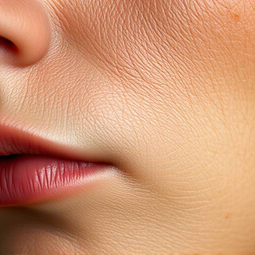 Close-up image of skin affected by acne