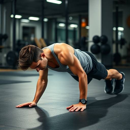 Demonstration of plank exercise