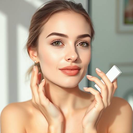Image of a woman performing her daily skincare routine