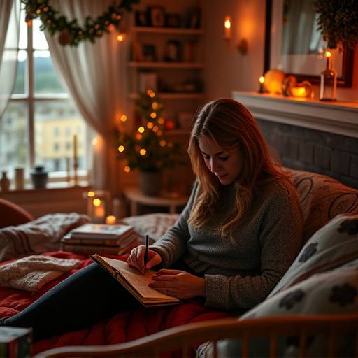 Person journaling about their feelings in a cozy room.